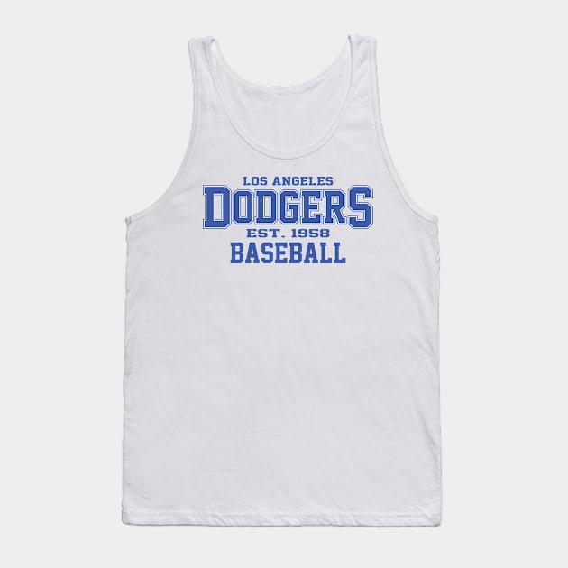 Dodgers Los Angeles Baseball Tank Top by Cemploex_Art